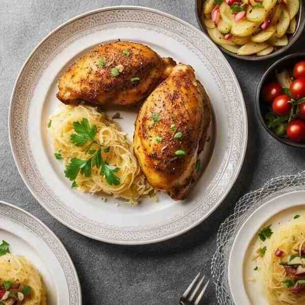 Курица в ажуре из картофеля